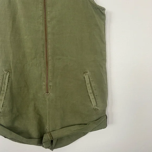 One Teaspoon | Khaki Mini Braxton Overalls - Picture 10 of 10